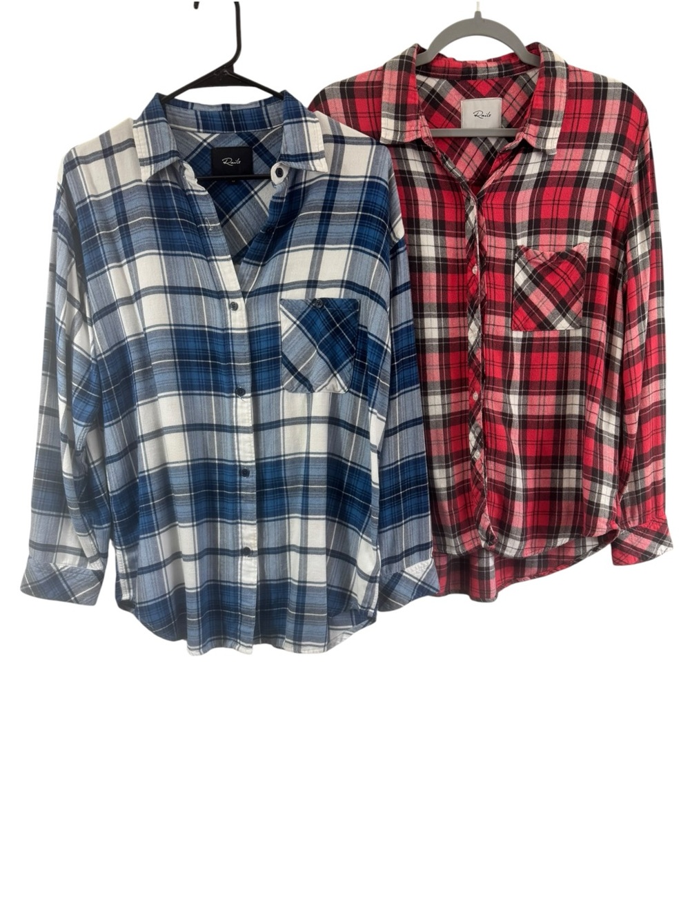 Rails Bundle Lot of (2) Flannel Button Up Tops Hunter & Jackson Plaid Size M/L